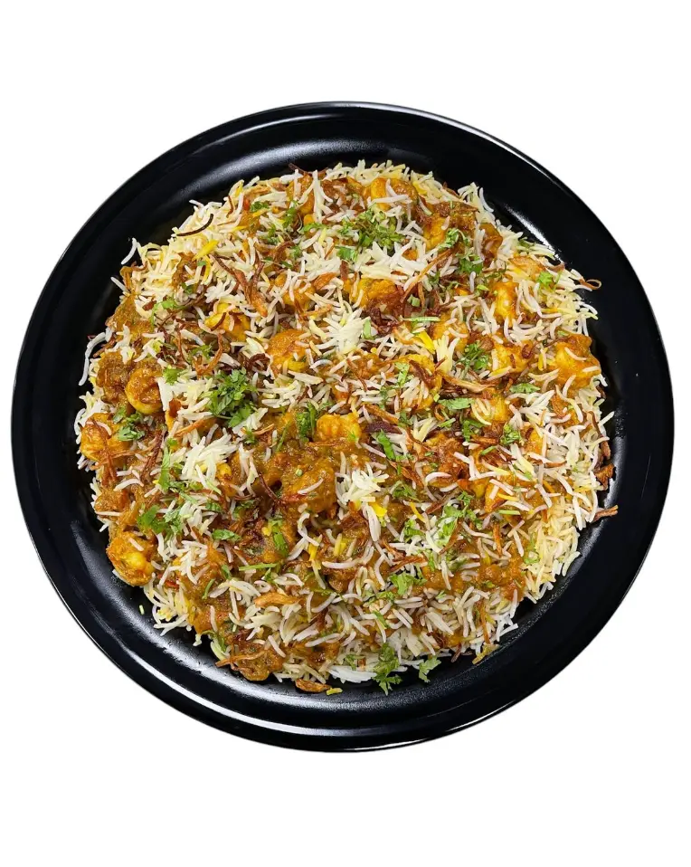 Shrimp biryani